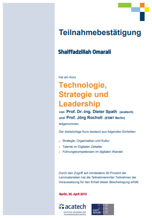 Technologie, Strategie, und Leadership