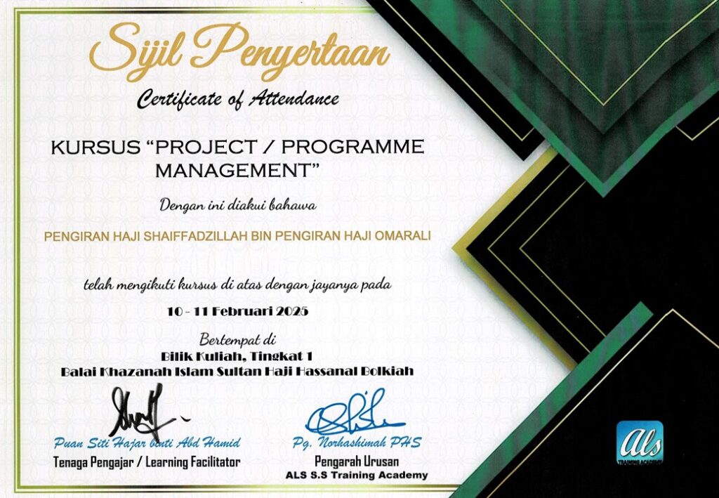 Project / Programme Management Course